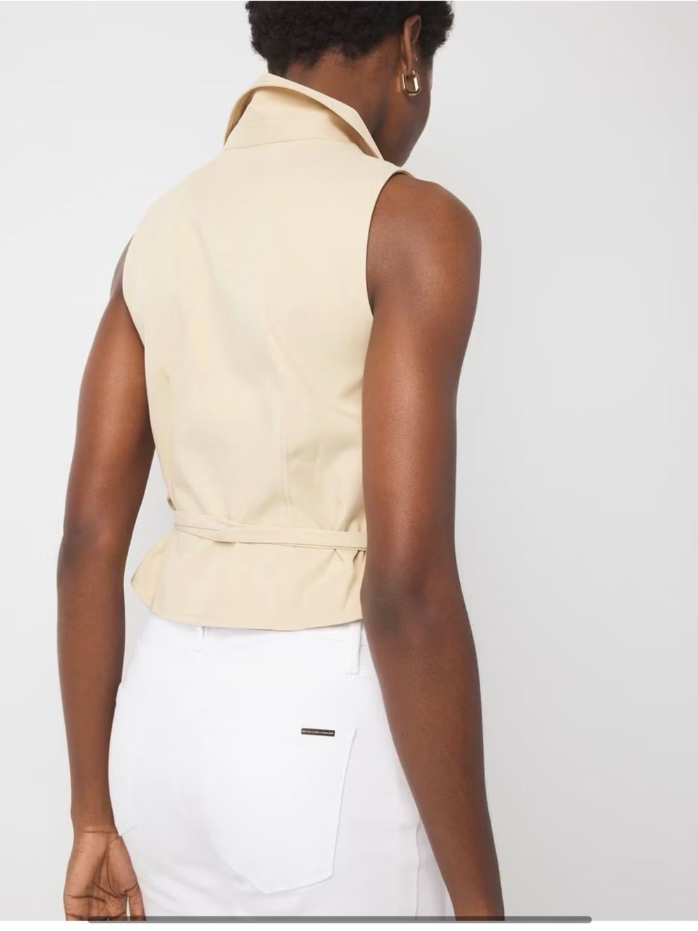 White House Black Market Wrap Tie Vest - Picture 4 of 7